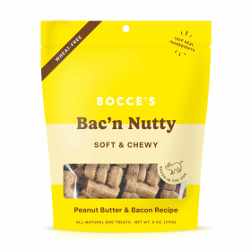 Bocce's Bakery Bac'N Nutty Soft & Chewy Dog Treats 6oz