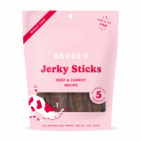 Bocce's Bakery Beef Grazers Jerky Sticks Dog Treats  4oz