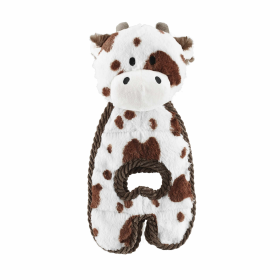 Outward Hound Cuddle Tugs Cow Plush Dog Toy