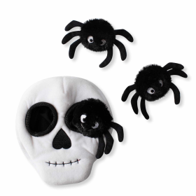 PetShop by Fringe Studio Skull With Spiders Hide & Seek Plush Dog Toy