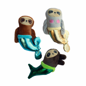 PetShop by Fringe Studio Mersloth Plush Dog Toy Set Small 3pc