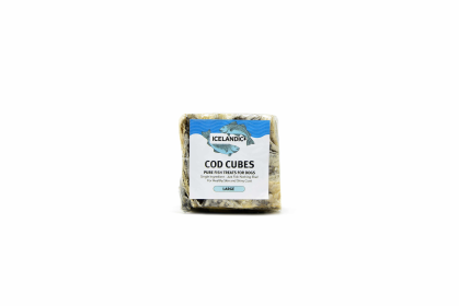 Icelandic+ Large Cod Skin Cube Dog Fish Treat Individual 1.4oz