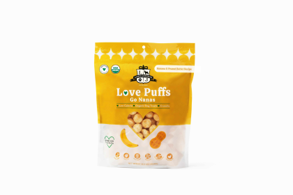 Lord Jameson Love Puffs Go Nanas Organic Crunchy Dog Treats 4oz