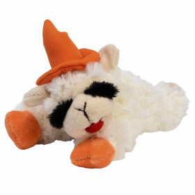 Multipet Halloween Lamb Chop 6.5 w/Orange Hat & Paws