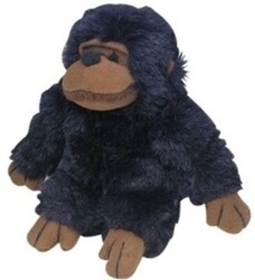 Multipet Look Who's Talking Chimpanzee Plush Dog Toy 5"