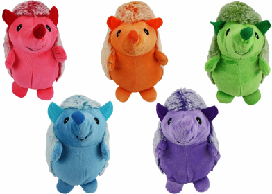 Multipet Hedgehogs Plush Dog Toy Assorted Colors 8"