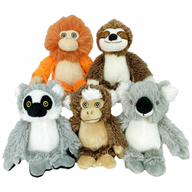 Multipet Minipet Bark Buddies Pet Plush Dog Toy Assorted Animals 6"