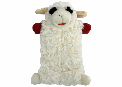 Multipet Lamb Chop Squeaker Mat Plush Dog Toy 9"