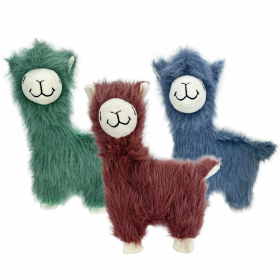 Multipet Fuzzy Llama Plush Dog Toy Assorted Colors 12"