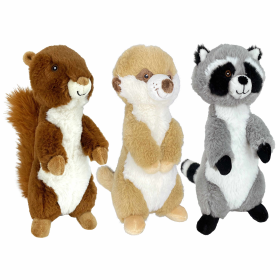 Multipet Eco Prairie Dog Plush Dog Toy Assorted Animals 9.5"