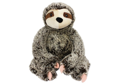 Multipet Jumbo Sitting Sloth Plush Dog Toy 14"