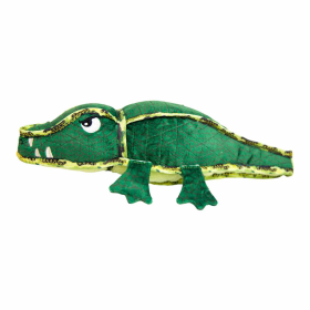 Outward Hound Xtreme Seamz Alligator Plush Dog Toy Green Medium