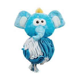 Nina Ottosson Stuff N' Snuffle Elephant Interactive Plush Dog Toy Blue