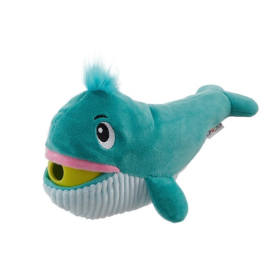 Nina Ottosson Big Mouthz Whale Interactive Plush Dog Puzzle Toy Blue