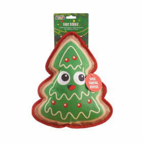 Outward Hound Fire Biterz Christmas Tree Cookie Dog Chew Toy Green Medium