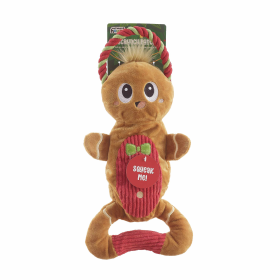 Outward Hound Scrunch Bunch Gingerbread Man Rope Dog Toy Brown