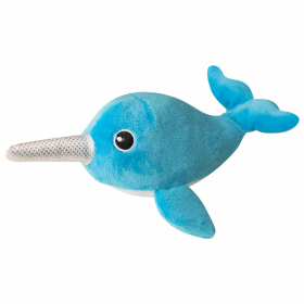 SnugArooz Baby Nikki the Narwhal Plush Dog Toy 5"