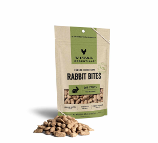 Vital Essentials(R) Freeze-Dried Rabbit Bites Dog Treats,