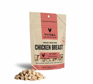 Vital Essentials(R) Freeze-Dried Chicken Breast Cat Treats, 1 oz