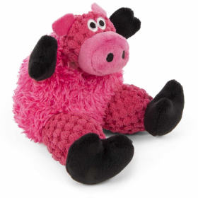 goDog Just For Me Checkers Sitting Pig w/Chew Guard Plush Dog Toy