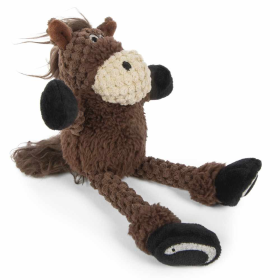 goDog Just For Me Checkers Skinny Horse w/Chew Guard Plush Dog Toy