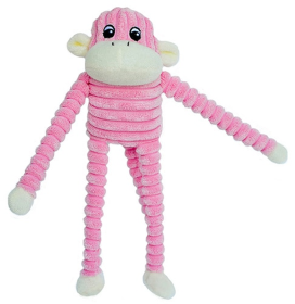 ZippyPaws Spencer Crinkle Monkey Pink Small