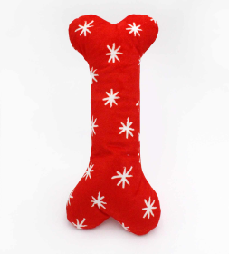 ZippyPaws Holiday Jigglerz(R) Festive Bone Plush Dog Toy