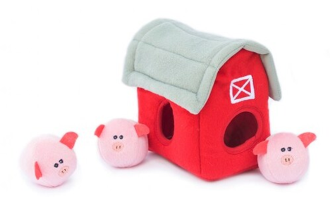 ZippyPaws Zippy Burrow Barn with Pig Bubble Babies