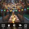 2 Pack 60 LED 36 FT Each; Crystal Globe Lights with 8 Lighting Modes; Solar Powered Patio Lights