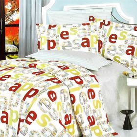 Blancho Bedding - [Apple Letter] 100% Cotton 7PC Bed In A Bag (Full Size)