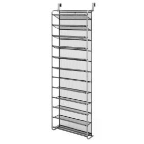 12-Tier Shoe Rack for 36 Pairs Metal Shoes Organizer Gray Shoe-shelf Shoerack Organizers Storage Free Shipping, Shoe Rack