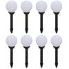 Outdoor Pathway Lamps 8 pcs LED 5.9" with Ground Spike