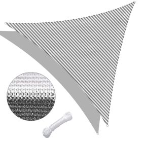 25' x 25' x 25' Triangle Sun Shade Sail/ Gray+White