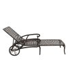 [Replace 60810204]193*64.5*93cm Backrest Adjustable Courtyard Cast Aluminum Lying Bed Bronze