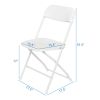 4pcs Injection Molding Classic Garden Plastic Folding Chair White