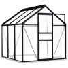 Greenhouse with Base Frame Anthracite Aluminum 38.9 ft²