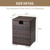 40*40*57cm Iron Frame Gas Bottle Storage Rattan Side Table Brown Gradient