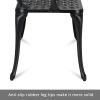 38in Outdoor Orchid Back Aluminum Bench Black