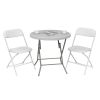 4pcs Injection Molding Classic Garden Plastic Folding Chair White