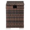 40*40*57cm Iron Frame Gas Bottle Storage Rattan Side Table Brown Gradient