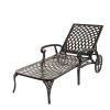 [Replace 60810204]193*64.5*93cm Backrest Adjustable Courtyard Cast Aluminum Lying Bed Bronze