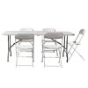 6' Folding Table Portable Plastic Indoor Outdoor Picnic Party Dining Camping Tables