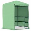 Greenhouse with Shelves Steel 89.4"x87.8"