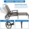 [Replace 60810204]193*64.5*93cm Backrest Adjustable Courtyard Cast Aluminum Lying Bed Bronze