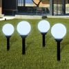 Outdoor Pathway Lamps 8 pcs LED 5.9" with Ground Spike