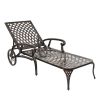 [Replace 60810204]193*64.5*93cm Backrest Adjustable Courtyard Cast Aluminum Lying Bed Bronze