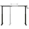 Manual Height Adjustable Standing Desk Frame Hand Crank Black