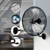 20 Inch Wall Mount Fan with 3 Fan Speeds and Adjustable Tilt Head