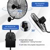 20 Inch Wall Mount Fan with 3 Fan Speeds and Adjustable Tilt Head