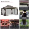 10ft x 13ft Patio Gazebo-Coffee-AS